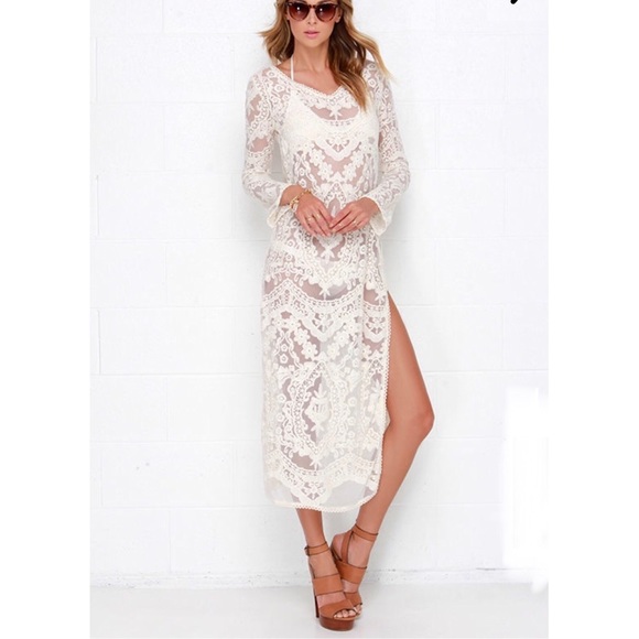 Lulus Other - Cream Lace Cover Up